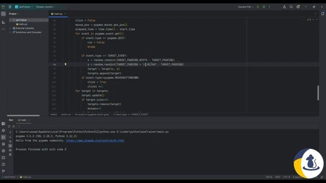 8. Создаем используя Python приложение для тренировка точности часть 2 #python #пайтон #pygame смотреть онлайн