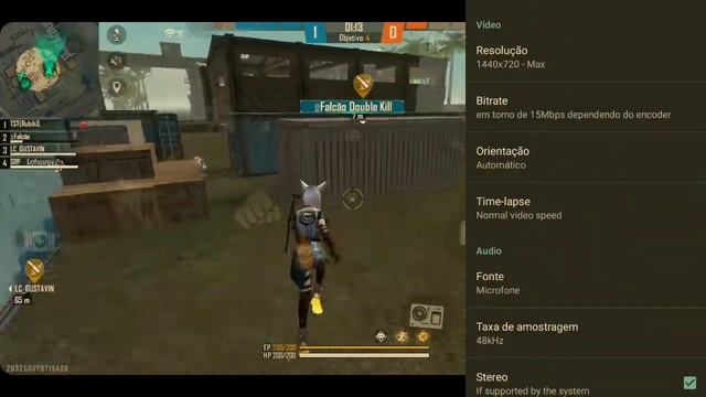 COMO GRAVAR A TELA EM CELULAR FRACO SEM TRAVAR - COM SOM DO JOGO ÁUDIO INTERNO E EXTERNO FREE FIRE смотреть онлайн