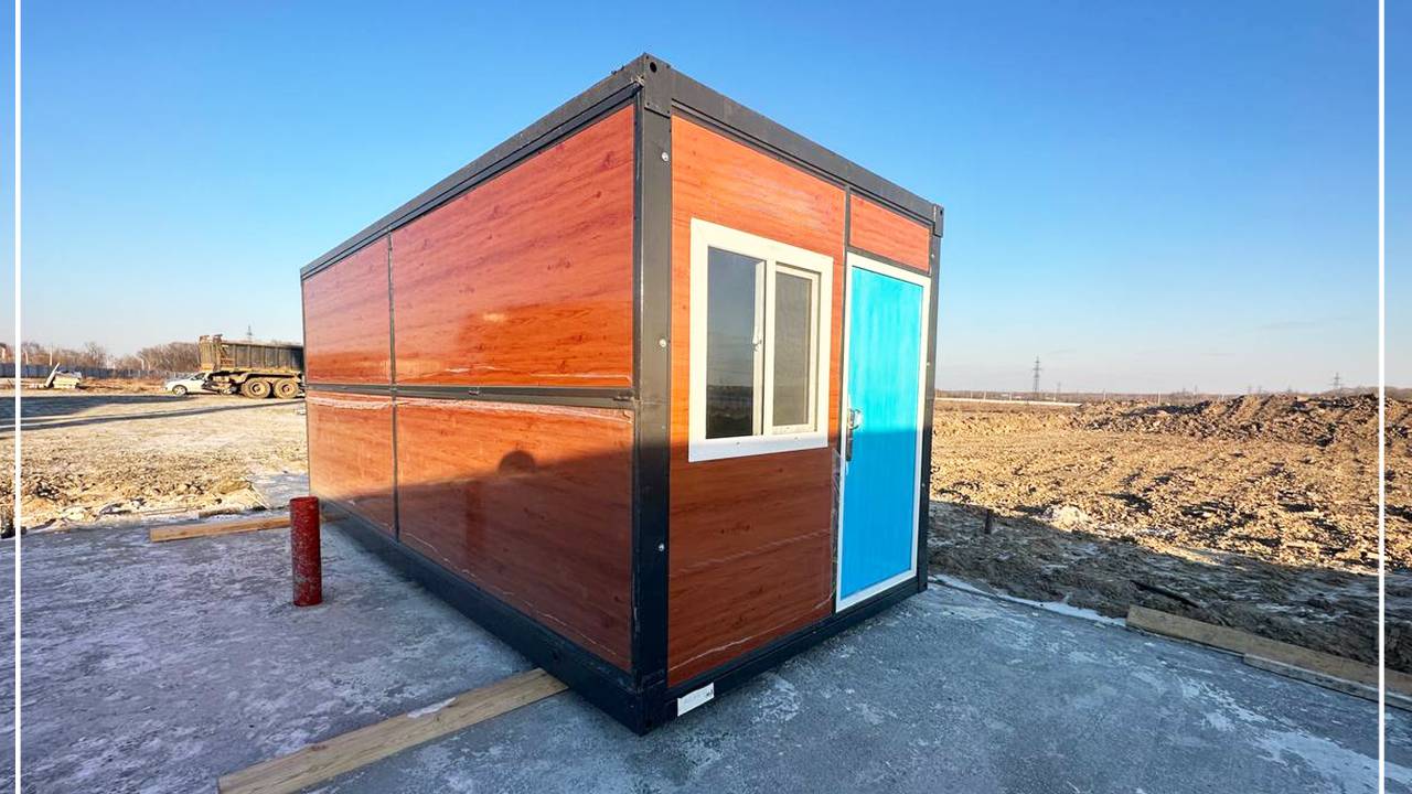 Обзор складной бытовки типа "Бабочка", стенка 100 мм. смотреть онлайн