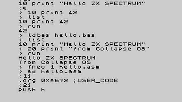 Collapse OS on the ZX Spectrum смотреть онлайн