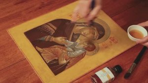 Видеоинструкция. Двухслойное покрытие икон с пропиткой олифой