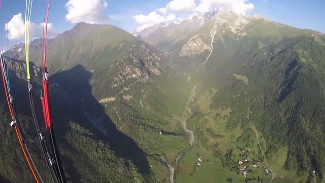 Paragliding Fly From Tetnuldi, Mestia