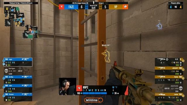 ПРОБЛЕМЫ У ВП?? Полный Матч - VIRTUS PRO Vs FAZE CLAN - VERTIGO | ESL Pro League Season 19