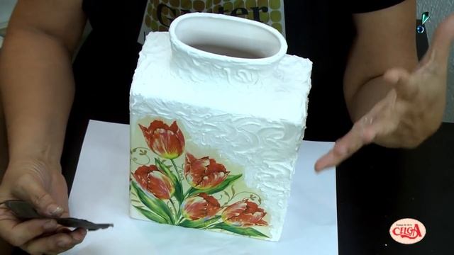 Como reciclar uma jarra decorativa com guardanapo | Alciana Rossi смотреть онлайн