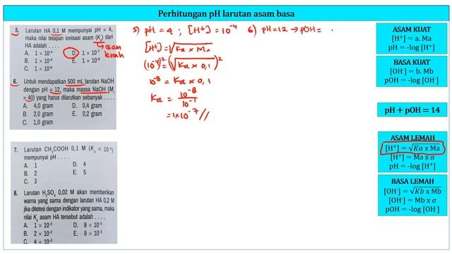 Perhitungan pH Larutan Asam-Basa Kelas 11 смотреть онлайн