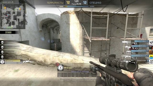 CSGO Clutch ACE by mFCrazy #2 1 HP, SSG 08,PP-BIZON, Glock-18 смотреть онлайн