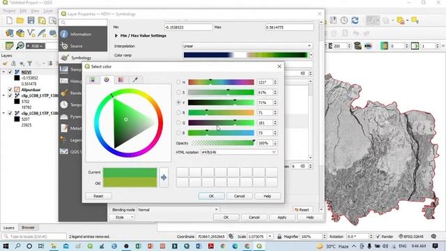 How to extract only selected Vegetation cover from NDVI in QGIS смотреть онлайн