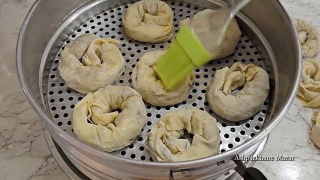 Mantu Afghan Circle Dumpling Recipe 😋 منتو به شکل نو نازک کردن راحت و آسان смотреть онлайн