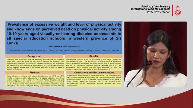 PP 22 Prevalence of excessive weight among visually or hearing disabled adolescents смотреть онлайн