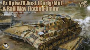 Распаковка Border Model 1 35 BT-025 Panzer IV with Railway Flatbed Limited Edition