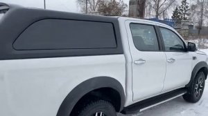 Лепота... Популярный вариант кунга модели SKAT! Чёрный кунг на белом пикапе JAC T8 PRO!