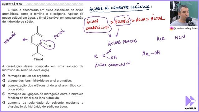 QUÍMICA ENEM PPL 2022! "O timol é encontrado em óleos essenciais de ervas aromáticas ..." смотреть онлайн