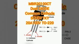 MBR20100CT Dual DIODE Common Cathode SCHOTTKY 20A100V TO-220 Smps Supply Circuit Repair Amritsar Om