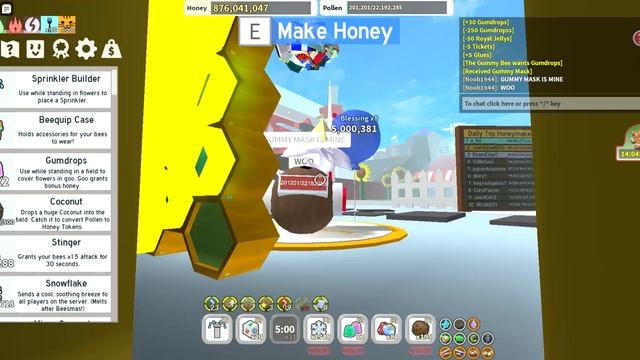 Getting The Gummy Mask! - ROBLOX BSS or Bee Swarm Simulator. смотреть онлайн