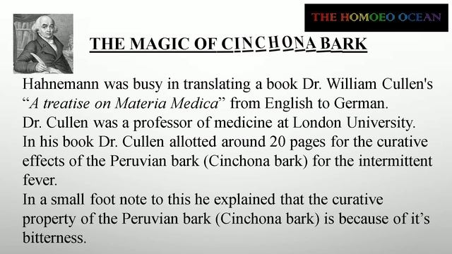 How the magic of cinchona bark changed the scenario & A new era brought into light the HOMOEOPATHY? смотреть онлайн