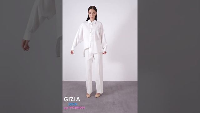 #озон #одежда #рубашка #white #gizia #kiwe # смотреть онлайн