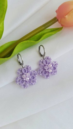 Серьги "Виола" (запись прямого эфира #совместные_поплетушки в инстаграм)