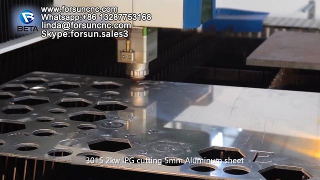 2KW Fiber Laser Cutter Cutting 5mm aluminum sheet video смотреть онлайн