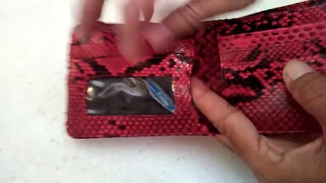Python Leather Wallet, Mens Bifold Wallet Red смотреть онлайн