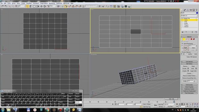 3d max Уроки Edit poly 2-Выделения 3 Grow 4 Shrink смотреть онлайн