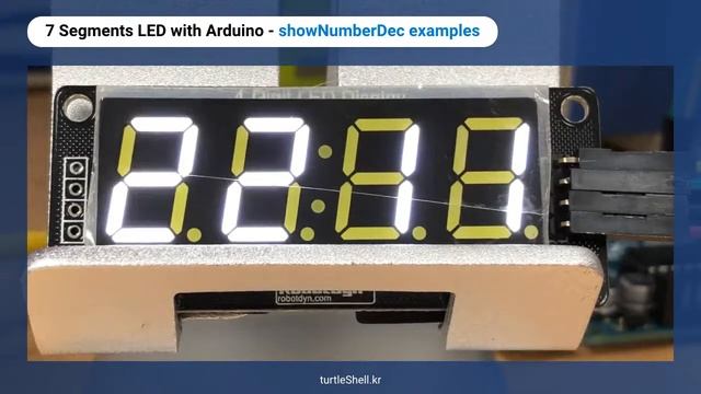 7 Segments LED with Arduino - showNumberDec examples смотреть онлайн
