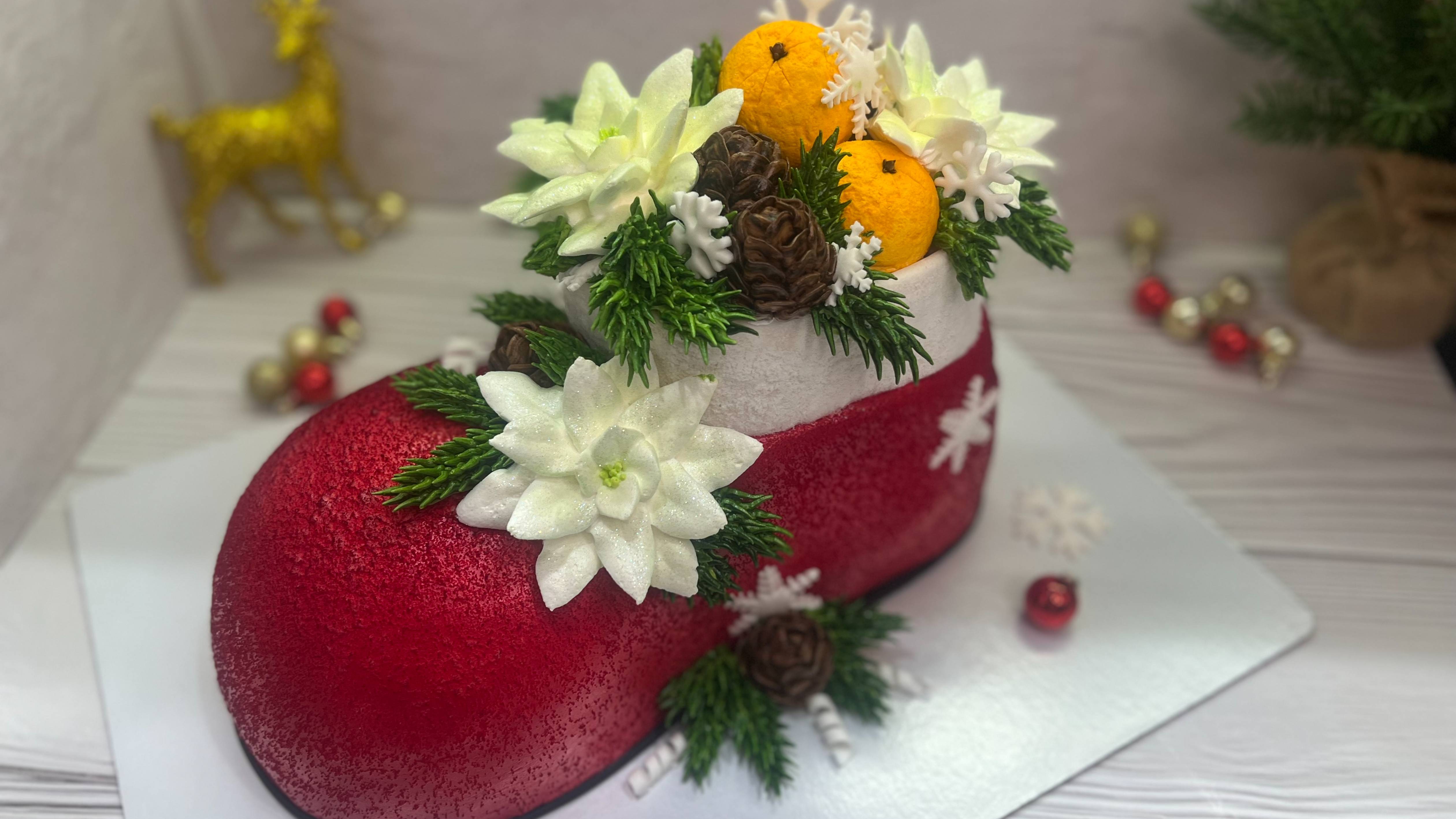 ТОРТ - Сапог Деда Мороза! Новогодний торт! смотреть онлайн