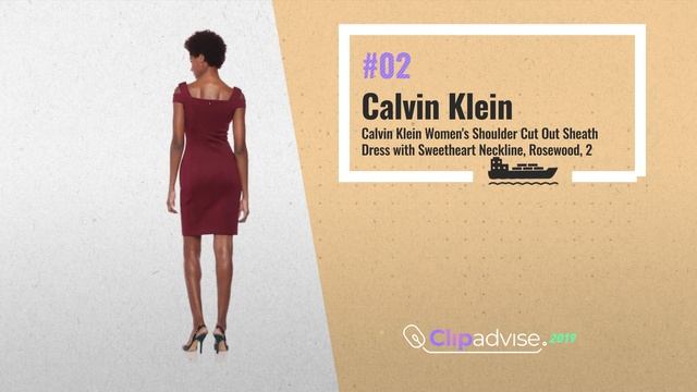 Calvin Klein Women's Shoulder Cut Out Sheath Dress With Sweetheart Neckline | Fashion Trends 2019 смотреть онлайн