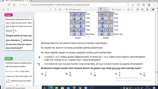 KOŞULLU OLASILIK,DENEYSEL VE TEORİK (FASİKÜL 19) TEST-6 ÜNİTE 6 PARAF YAYINLARI 11 SINIF MATEMATİK смотреть онлайн