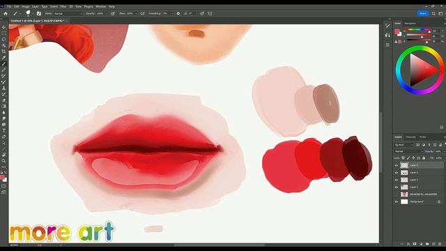 Как нарисовать губы и уши человека / Курс «Рисование в Photoshop для начинающих» от more-art.ru смотреть онлайн