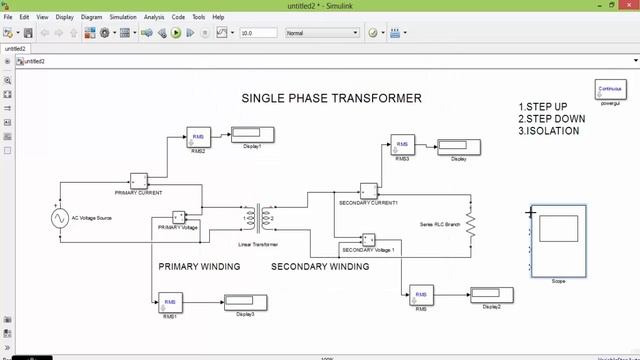 matlab simulation of single phase transformer смотреть онлайн