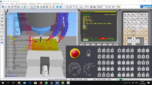 CIKLUS DUBOKOG BUŠENJA G83 - CNC SWANSOFT SIMULATOR FANUC (OiM) смотреть онлайн