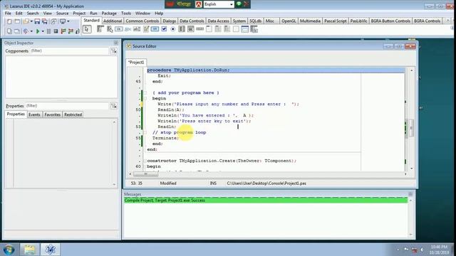 How to input and get this output using Lazarus IDE смотреть онлайн