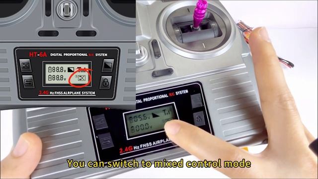HOTRC HT-6A remote control 1 2 mixing function and 2 4 mixing function explanation смотреть онлайн