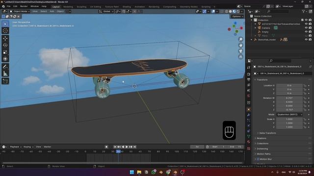 صناعة مشهد اسكيت (للمبتدئين) | Skateboard Animation In Blender