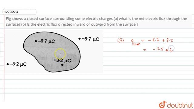 Fig shows a closed surface surrounding some electric charges (a) what is the net electric flux смотреть онлайн