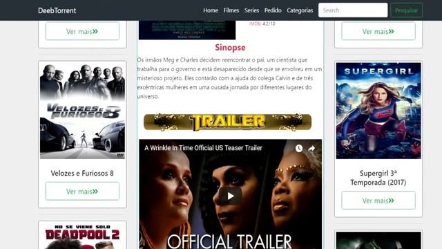 Uma Dobra No Tempo Via Torrent- FILME | DEEBTORRENT смотреть онлайн