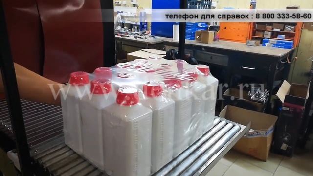 Упаковка разных виды ПЭТ-тары. Упаковочная машина ТМ-1Р смотреть онлайн