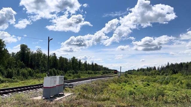 Тепловоз ТЭП70-0564 резервом проследует ст. Люк смотреть онлайн