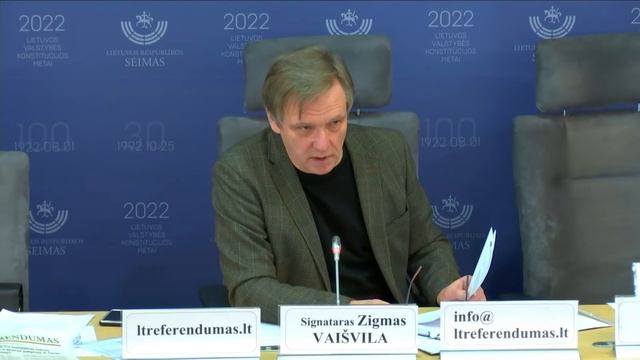 2022-02-11 Lietuvos Nepriklausomybės Akto signataro Zigmo Vaišvilos ir Piliečių referendumo inici.. смотреть онлайн