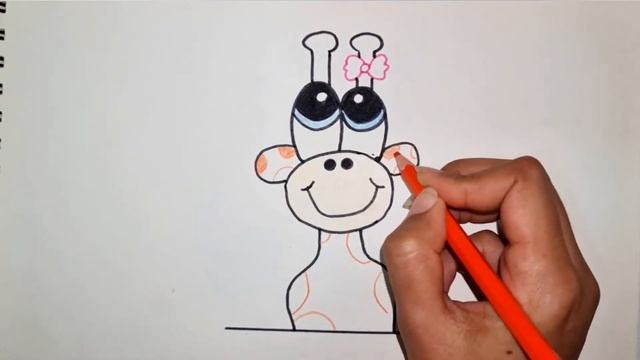 How to draw a cute giraffe🦒 | easy steps anyone can follow | cartooning የቀጭኔ ስዕል አሳሳል смотреть онлайн