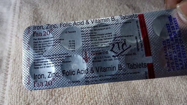 IRON Zinc Folic Acid Vitamin B Faa 20 tablet uses effects and benefits смотреть онлайн