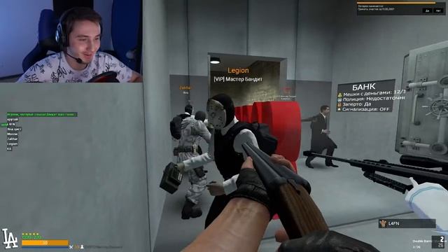 САМАЯ ОПАСНАЯ БАНДА в МИРЕ ГРАБИТ БАНК | Garry's mod [Гаррис мод] - Dark Rp смотреть онлайн