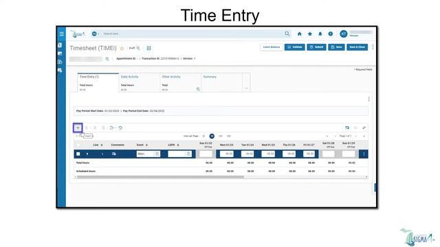 Timesheet Submission by Manager Proxy - SIGMA 4 Snippet смотреть онлайн