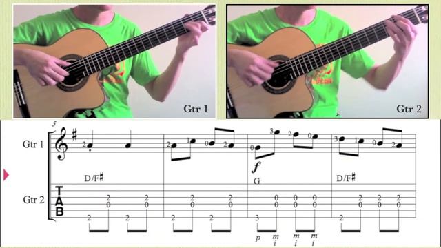 Can-can / Offenbach (Guitar Duet) [Notation + TAB] смотреть онлайн