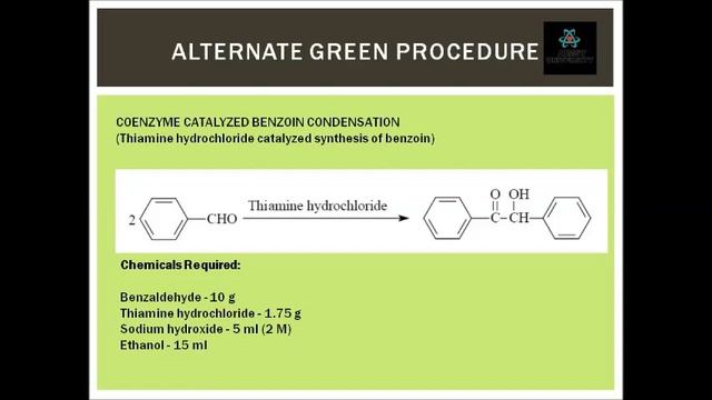2.1 THIAMINE HYDROCHLORIDE CATALYZED SYNTHESIS OF BENZOIN- POST GRADUATE LEVEL смотреть онлайн