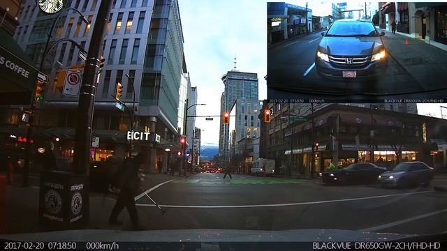 Blackvue 650GW dual footage - front & rear смотреть онлайн