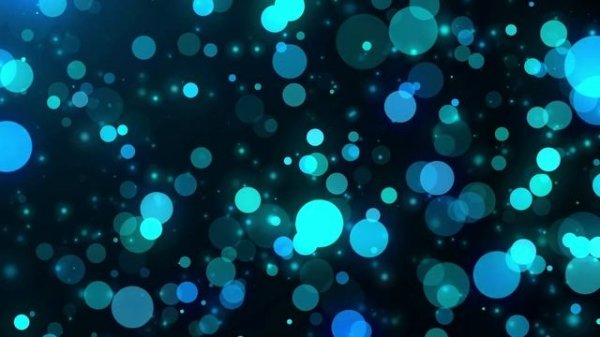 Neon BLUE Particles Background - Screensaver for TV, Blue Particle Bokeh Background VJ Loops Visual