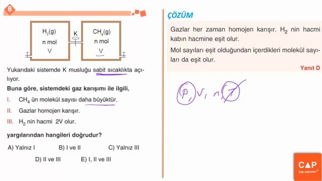Çap Yayınları Kimya TYT 1. Kitap (9.Sınıf) - Sayfa 207 - Standart Sorular Çözümleri смотреть онлайн