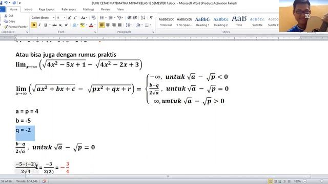 Hitunglah nilai limit berikut 〖lim〗┬(x→∞)(√(9x+2)- √(9x-1)) смотреть онлайн