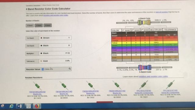 (Part 2 - Using an online calculator) Reading Resistor Values قراءة قيم المقاوم الكهربائي смотреть онлайн